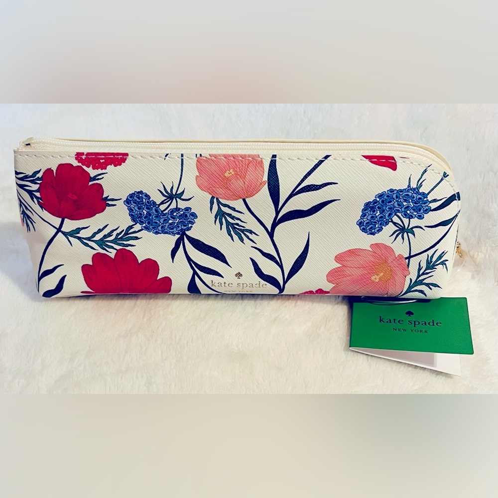KATE SPADE Blossom Pencil Pouch W/Accessories NEW!